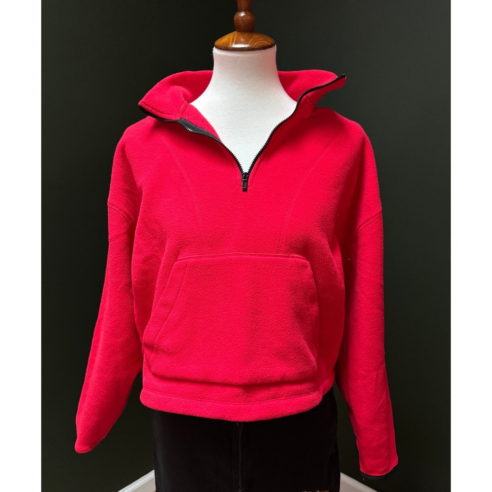PINK Victoria's Secret‎ Fleece Quarter Zip Pull Over Women's Size M